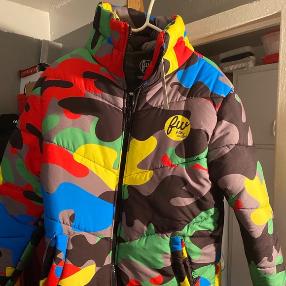 Multi color bubble coat Clearance